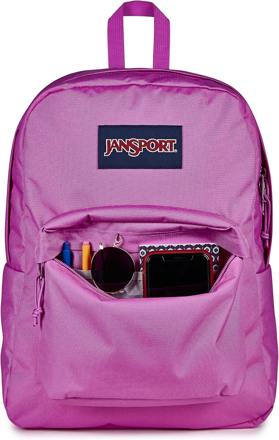 image:imageJanSport SuperBreak One Backpack Durable Lightweight Bag with 1 Main Compartment Front Utility Pocket with Builtin Organizer Premium Backpack Pastel PetalsDigital Fuchsia