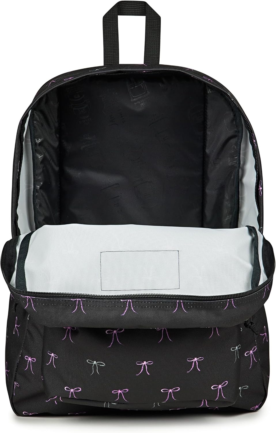 image:imageJanSport SuperBreak One Backpack Durable Lightweight Bag with 1 Main Compartment Front Utility Pocket with Builtin Organizer Premium Backpack Pastel PetalsBad Bows