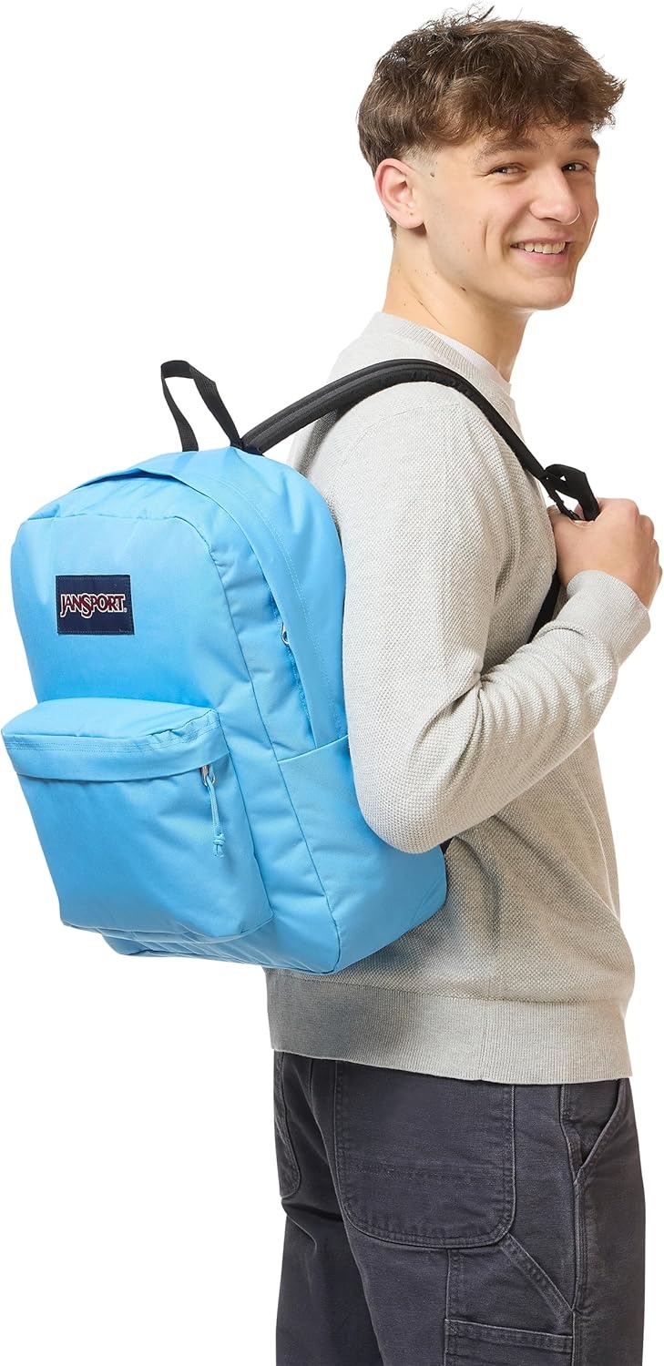 image:imageJanSport SuperBreak One Backpack Durable Lightweight Bag with 1 Main Compartment Front Utility Pocket with Builtin Organizer Premium Backpack Pastel PetalsElectric Azul
