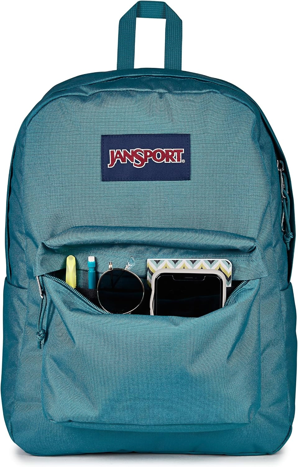 image:imageJanSport SuperBreak One Backpack Durable Lightweight Bag with 1 Main Compartment Front Utility Pocket with Builtin Organizer Premium Backpack Pastel PetalsEmerald Pool