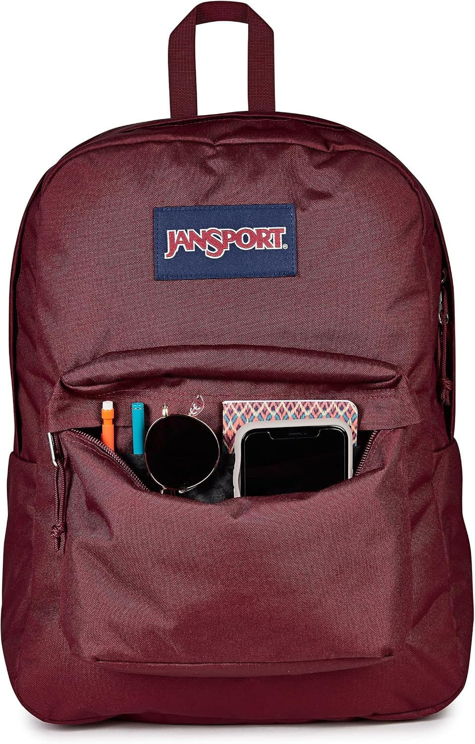 image:imageJanSport SuperBreak One Backpack Durable Lightweight Bag with 1 Main Compartment Front Utility Pocket with Builtin Organizer Premium Backpack Pastel PetalsCherry Lacquer