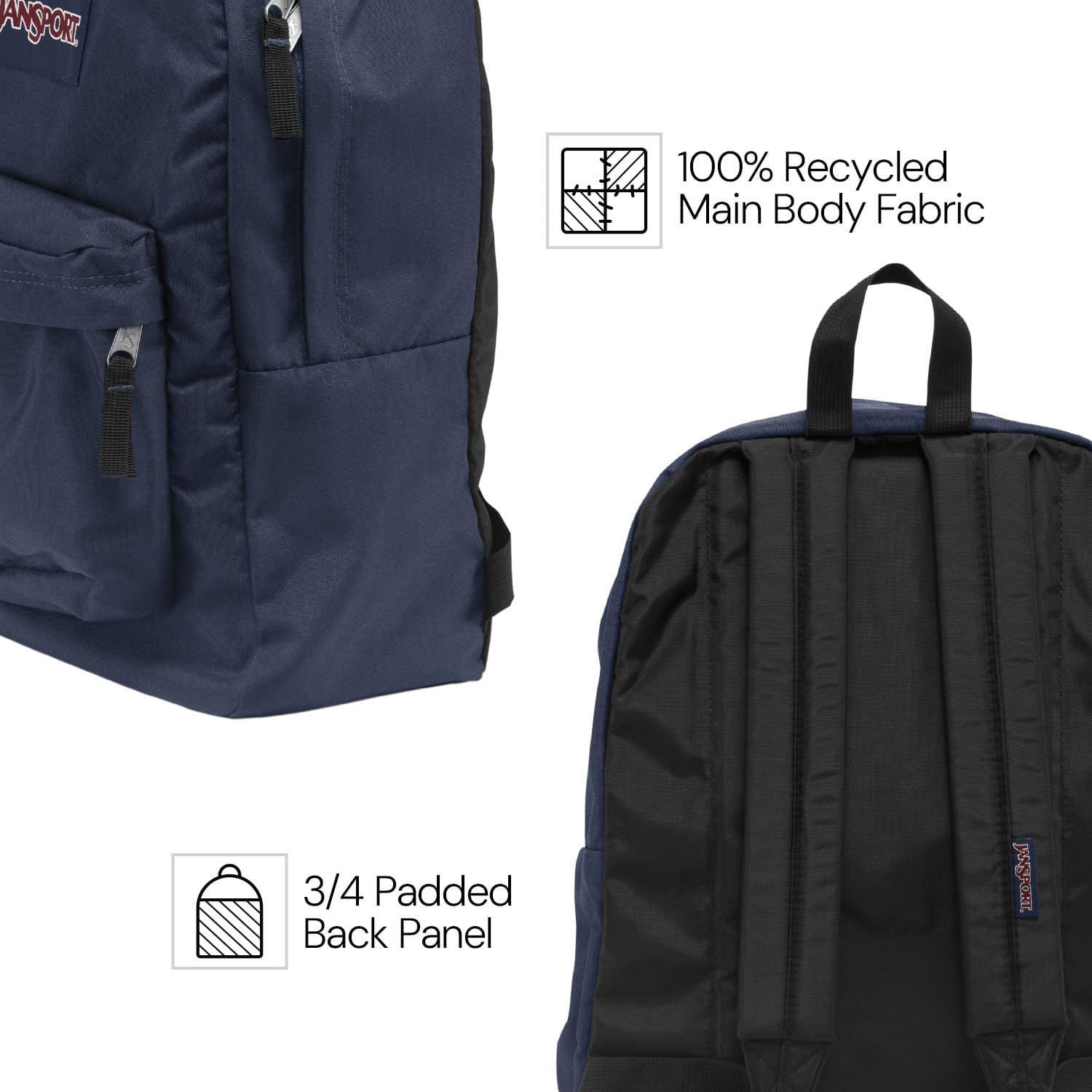image:imageJanSport SuperBreak One Backpack Durable Lightweight Bag with 1 Main Compartment Front Utility Pocket with Builtin Organizer Premium Backpack Pastel PetalsDeep Juniper