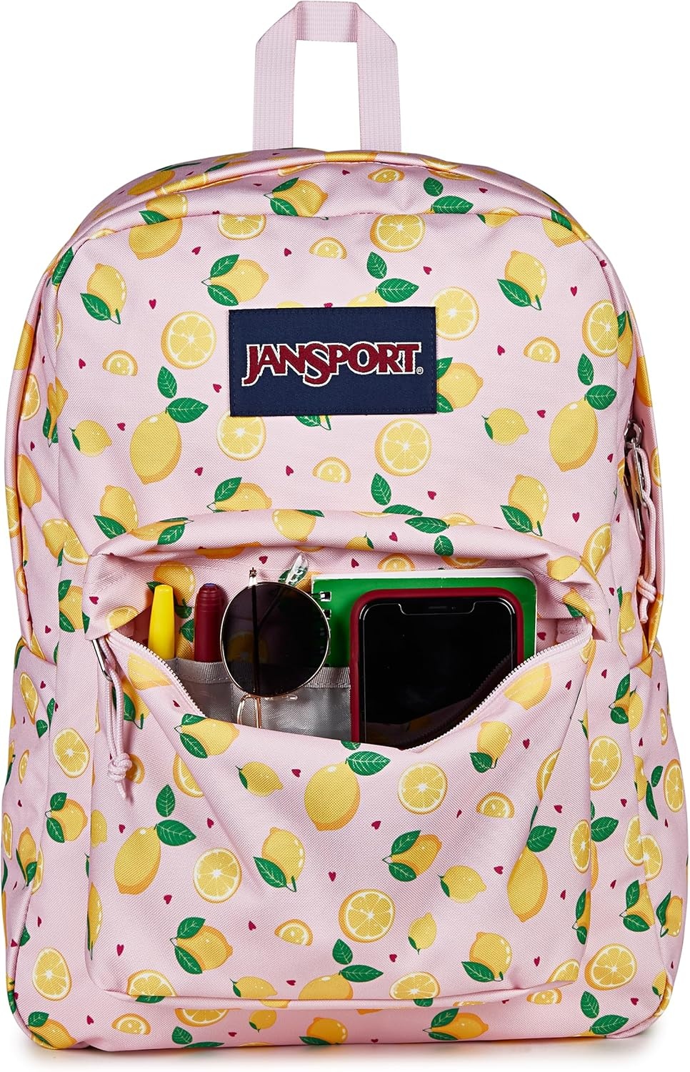 image:imageJanSport SuperBreak One Backpack Durable Lightweight Bag with 1 Main Compartment Front Utility Pocket with Builtin Organizer Premium Backpack Pastel PetalsLemonade Stand Pink IceYellowGreen