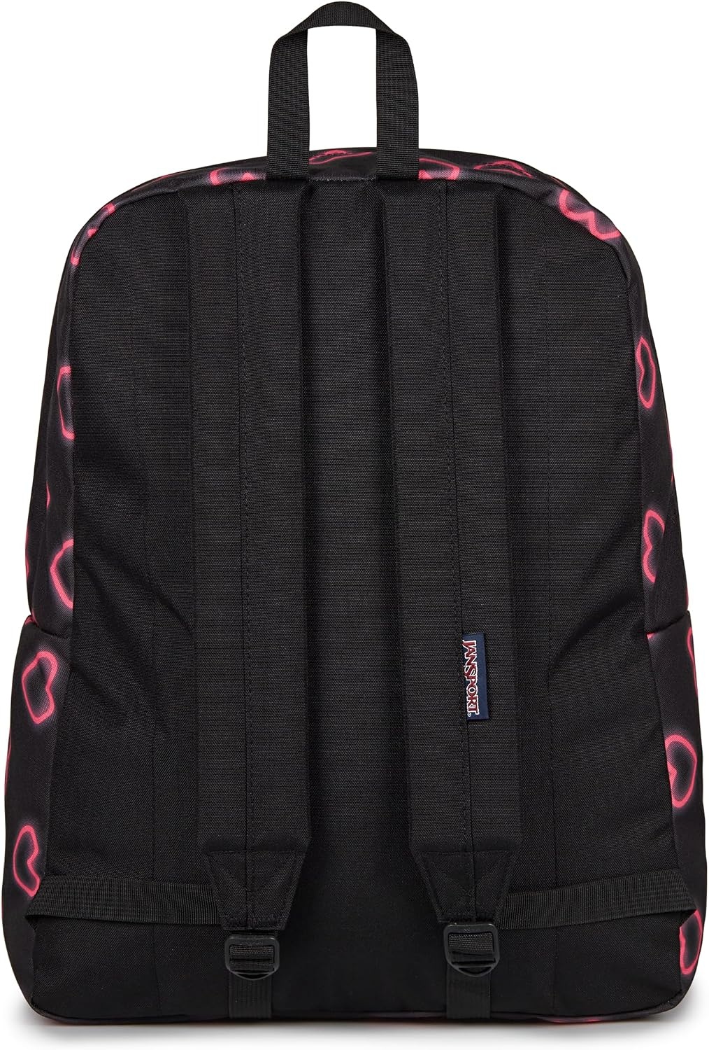 image:imageJanSport SuperBreak One Backpack Durable Lightweight Bag with 1 Main Compartment Front Utility Pocket with Builtin Organizer Premium Backpack Pastel PetalsHappy Hearts Black