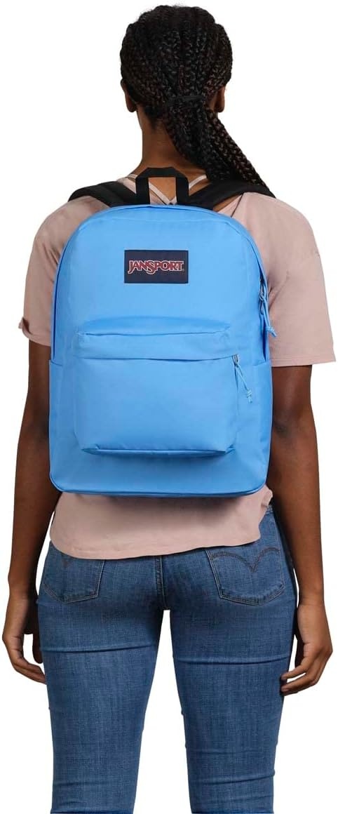 image:imageJanSport SuperBreak One Backpack Durable Lightweight Bag with 1 Main Compartment Front Utility Pocket with Builtin Organizer Premium Backpack Pastel PetalsBlue Neon