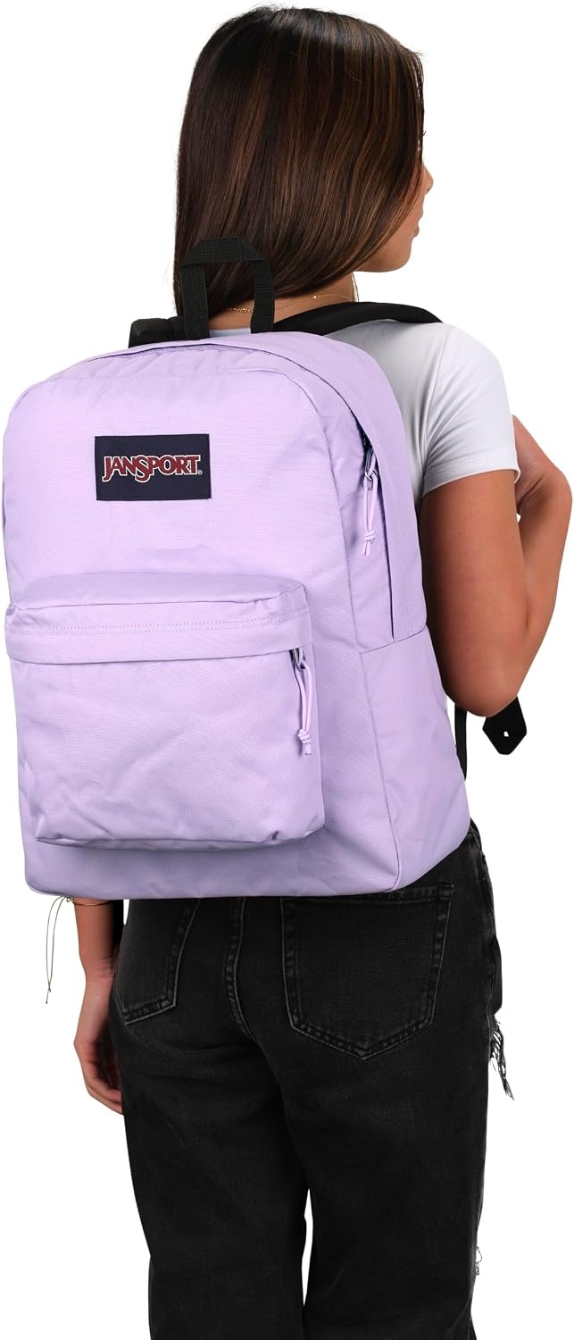 image:imageJanSport SuperBreak One Backpack Durable Lightweight Bag with 1 Main Compartment Front Utility Pocket with Builtin Organizer Premium Backpack Pastel PetalsPastel Lilac