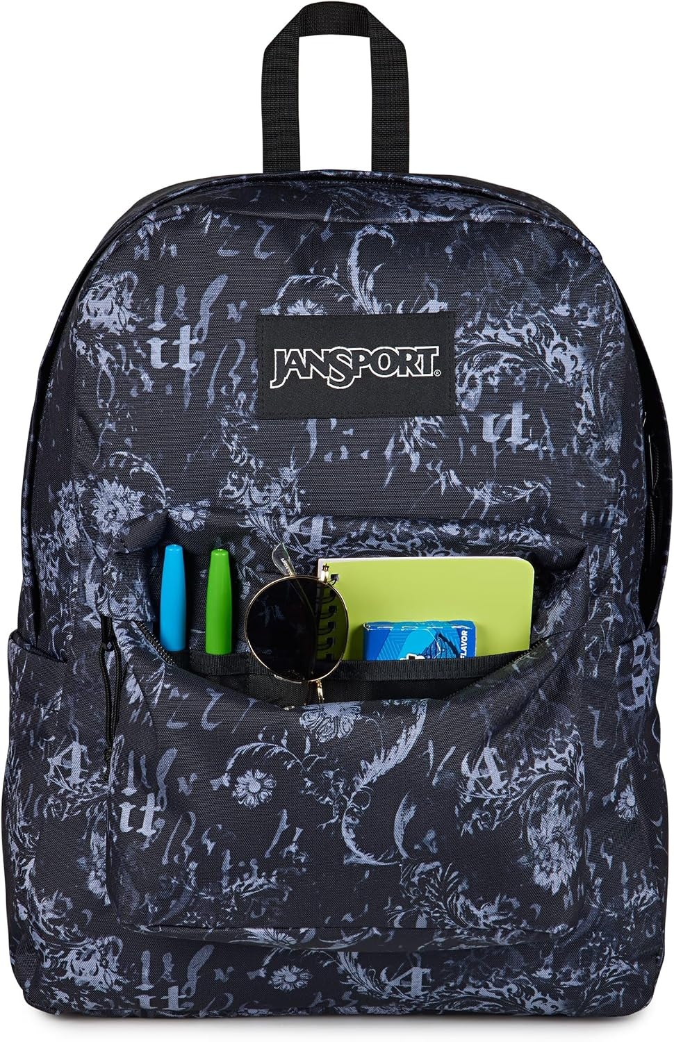 image:imageJanSport SuperBreak Plus Backpack with Padded 15inch Laptop Sleeve and Integrated Bottle Pocket Spacious and Durable Daypack for Work and Travel Animal IllusionAfflicted BlackCharcoalDk Grey