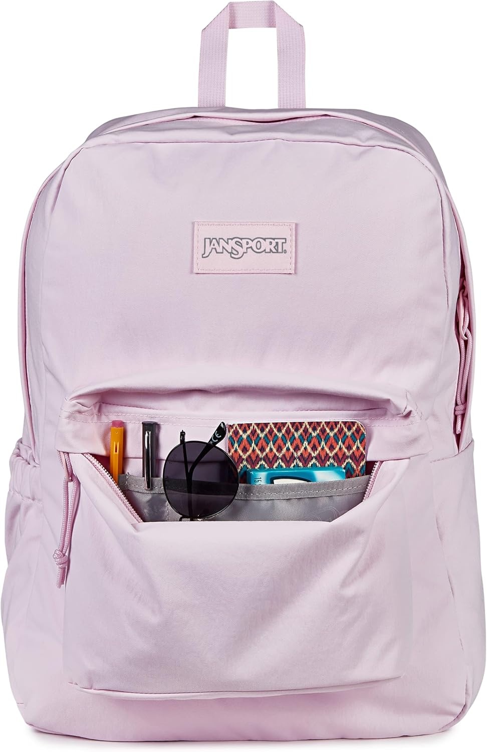 image:imageJanSport SuperBreak Plus Backpack with Padded 15inch Laptop Sleeve and Integrated Bottle Pocket Spacious and Durable Daypack for Work and Travel Butterfly BaddiePink IcePink Ice