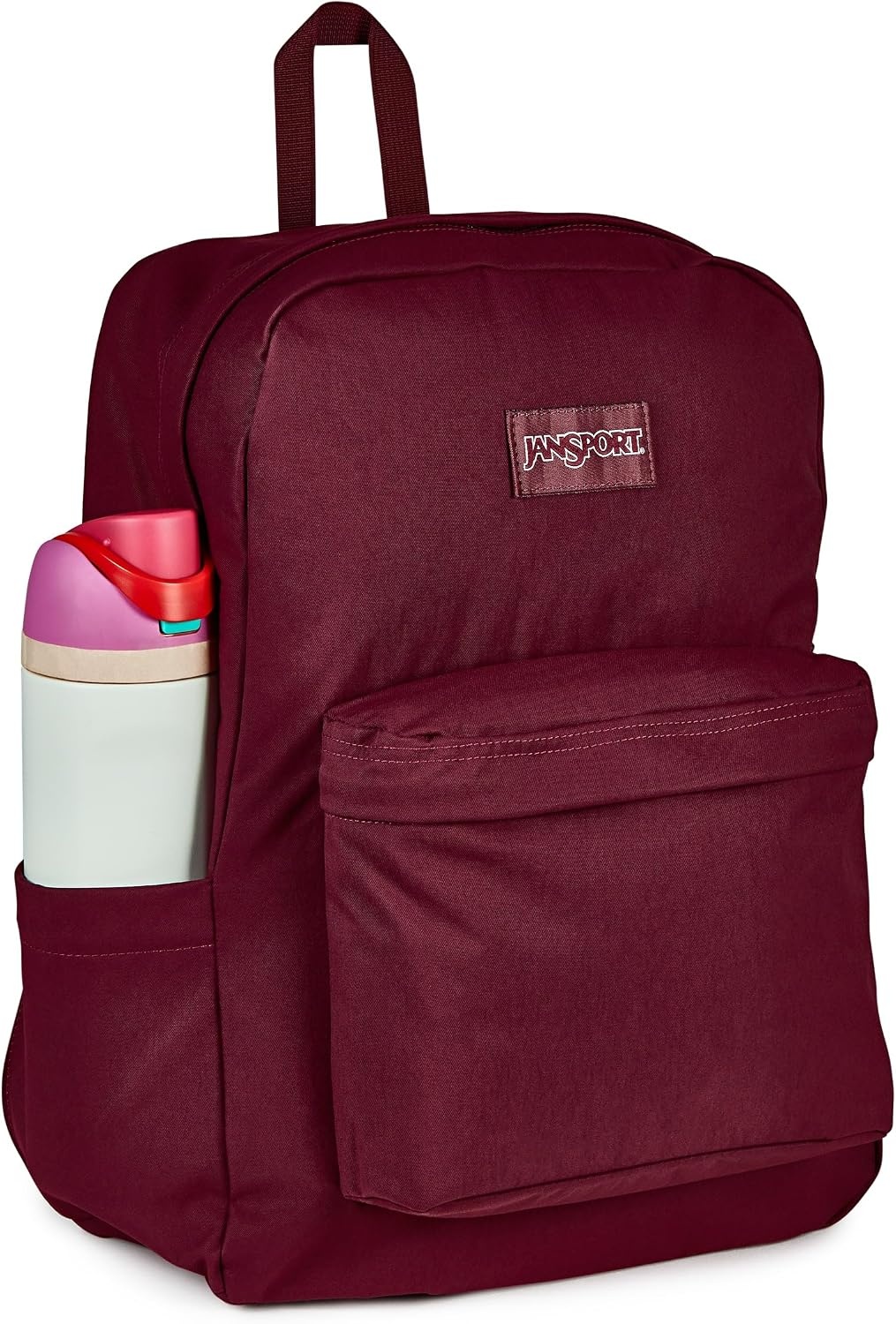 image:imageJanSport SuperBreak Plus Backpack with Padded 15inch Laptop Sleeve and Integrated Bottle Pocket Spacious and Durable Daypack for Work and Travel Butterfly BaddieCherry LacquerCherry L