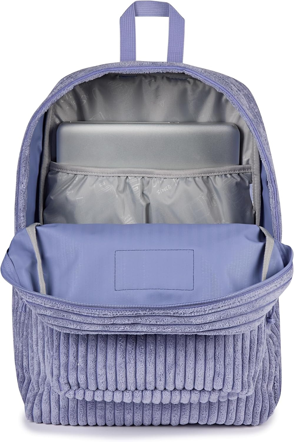 image:imageJanSport SuperBreak Plus Backpack with Padded 15inch Laptop Sleeve and Integrated Bottle Pocket Spacious and Durable Daypack for Work and Travel Butterfly BaddieSurreal Corduroy Lavender Ash