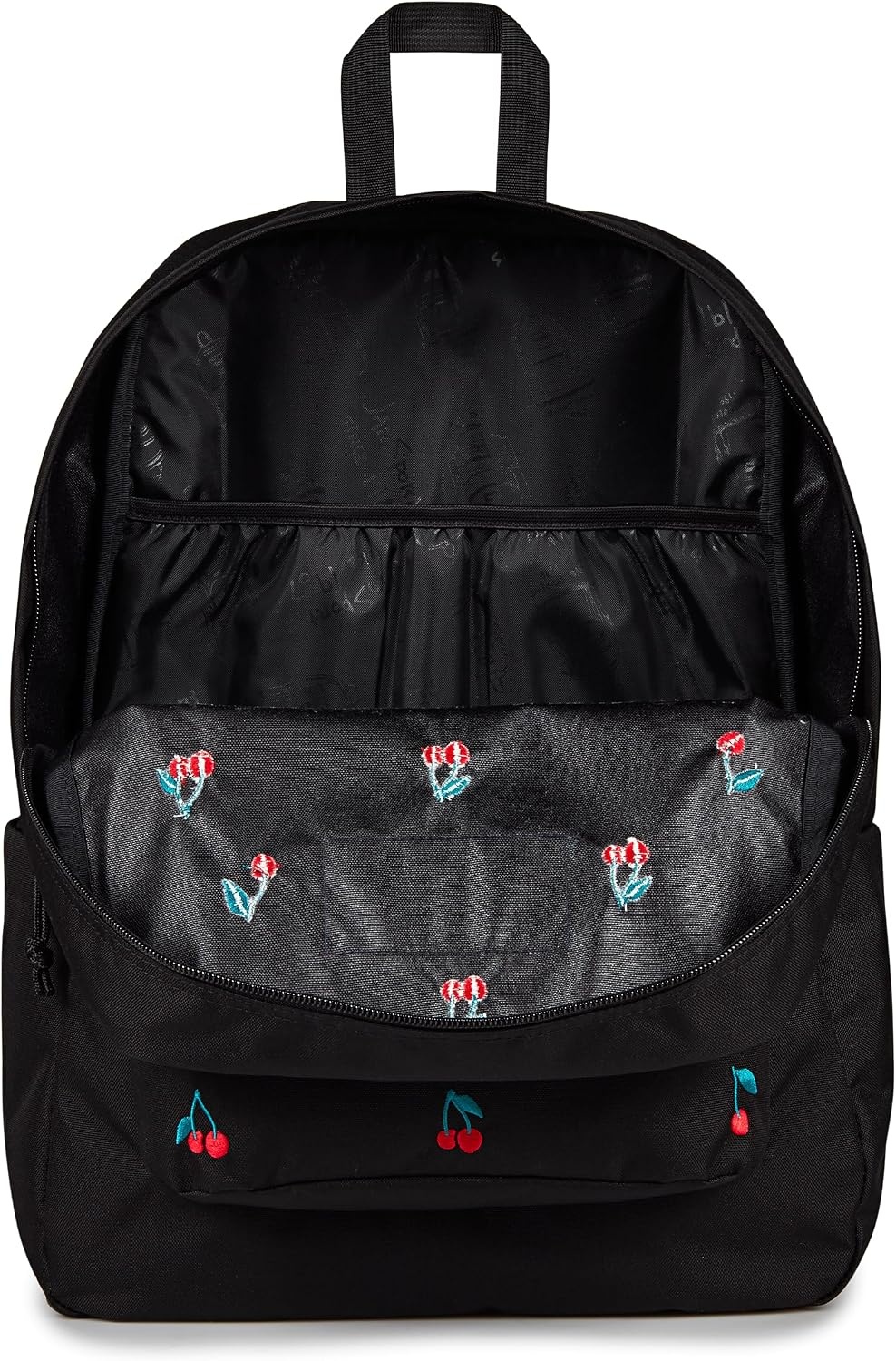 image:imageJanSport SuperBreak Plus Backpack with Padded 15inch Laptop Sleeve and Integrated Bottle Pocket Spacious and Durable Daypack for Work and Travel Butterfly BaddieSurreal Sensations Black
