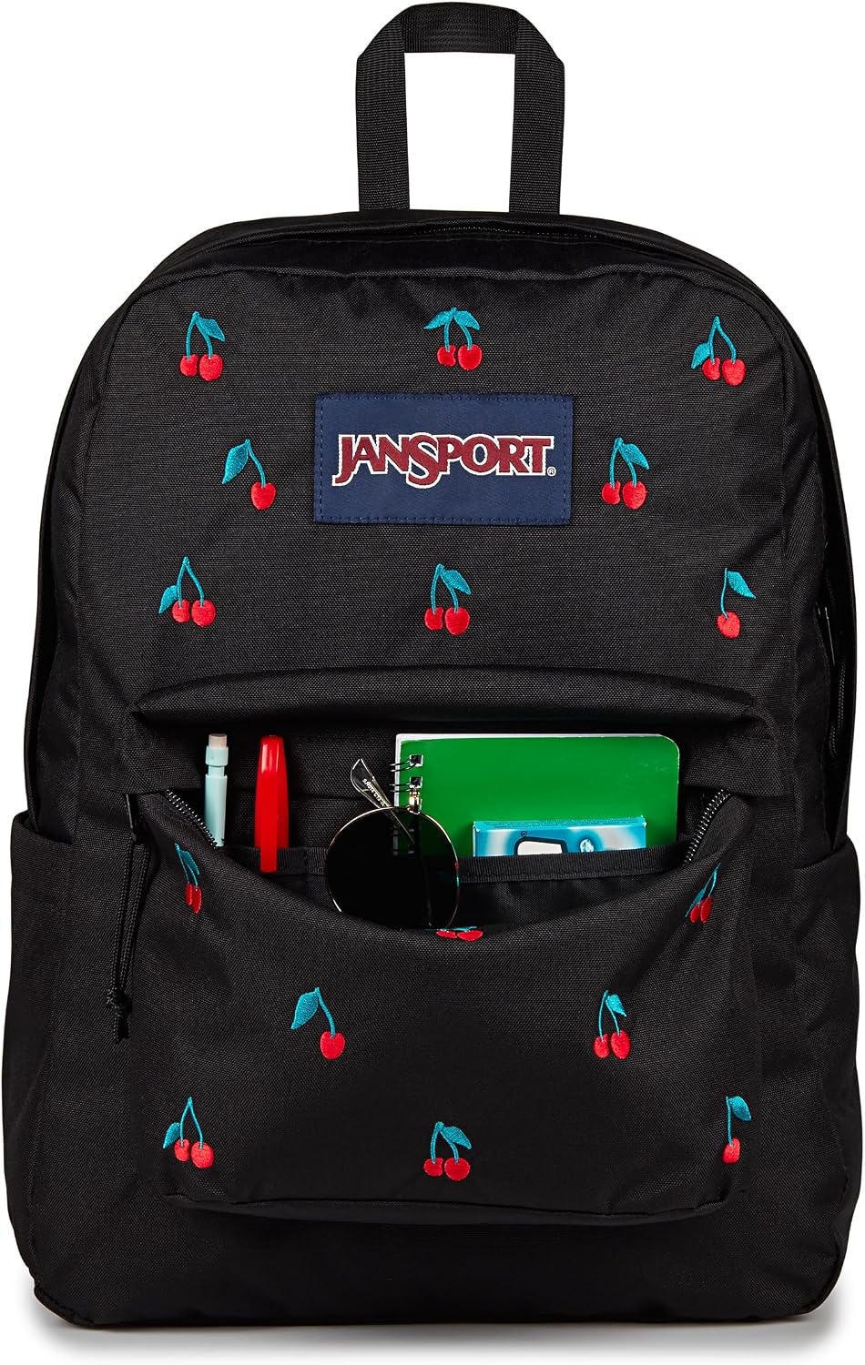 image:imageJanSport SuperBreak Plus Backpack with Padded 15inch Laptop Sleeve and Integrated Bottle Pocket Spacious and Durable Daypack for Work and Travel Butterfly BaddieSurreal Sensations Black