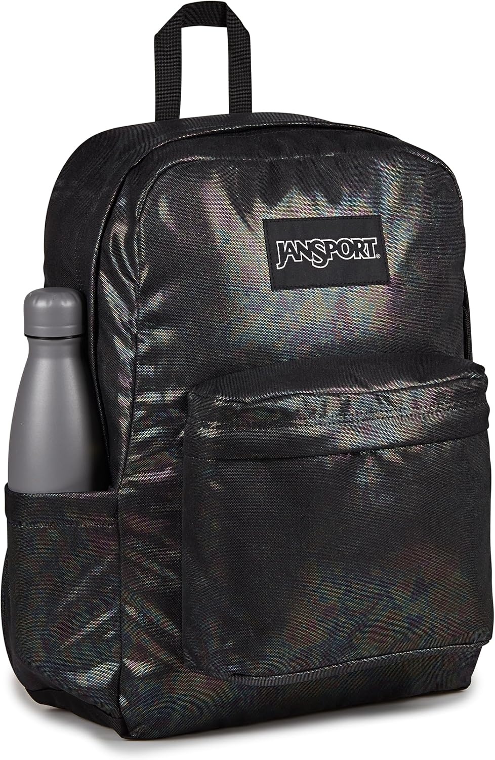 image:imageJanSport SuperBreak Plus Backpack with Padded 15inch Laptop Sleeve and Integrated Bottle Pocket Spacious and Durable Daypack for Work and Travel Butterfly BaddieOil Slick Black