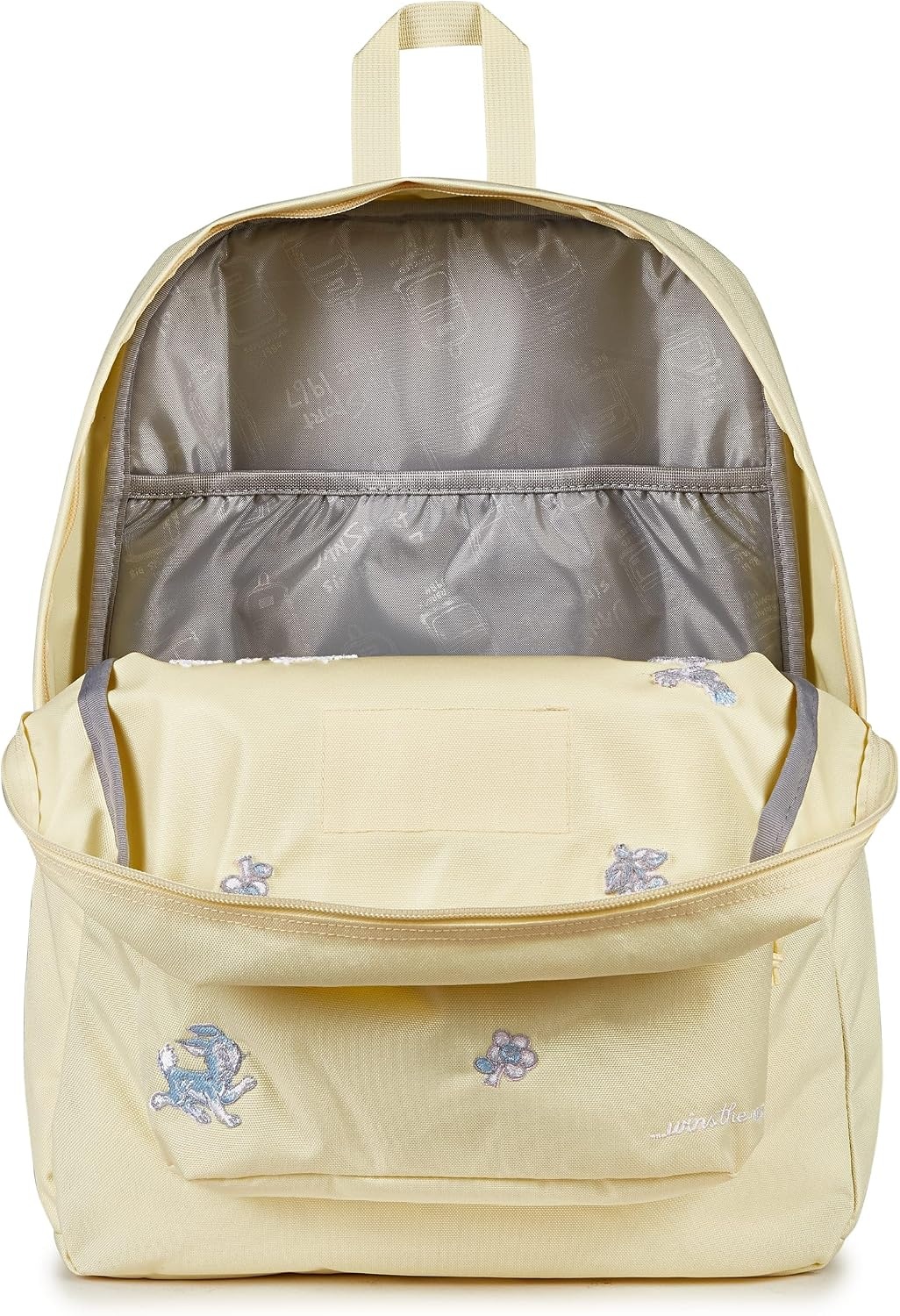 image:imageJanSport SuperBreak Plus Backpack with Padded 15inch Laptop Sleeve and Integrated Bottle Pocket Spacious and Durable Daypack for Work and Travel Butterfly BaddieSlow N Steady Emb Lemon IceBluePink