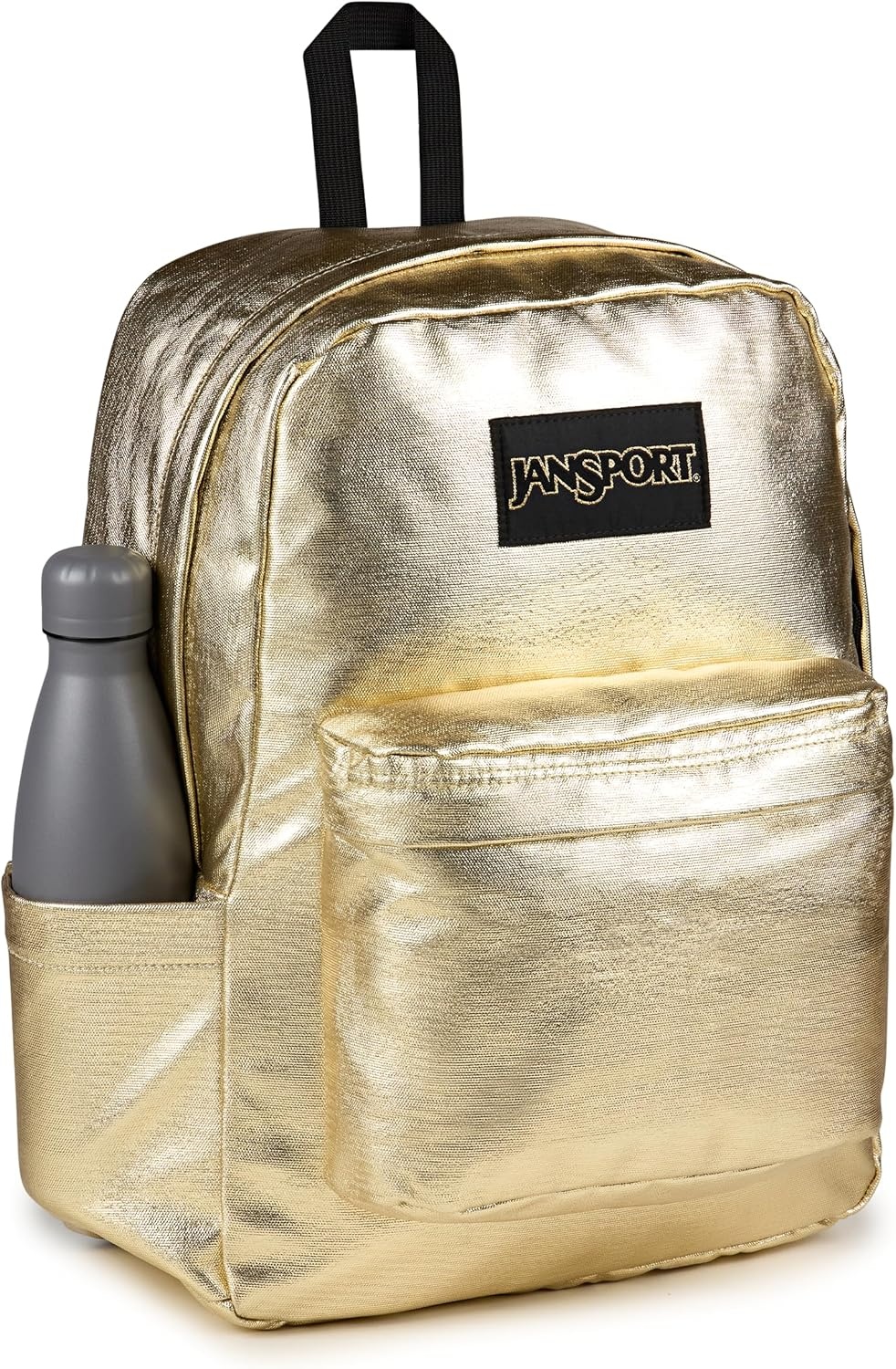 image:imageJanSport SuperBreak Plus Backpack with Padded 15inch Laptop Sleeve and Integrated Bottle Pocket Spacious and Durable Daypack for Work and Travel Butterfly BaddieSurreal Shine Gold