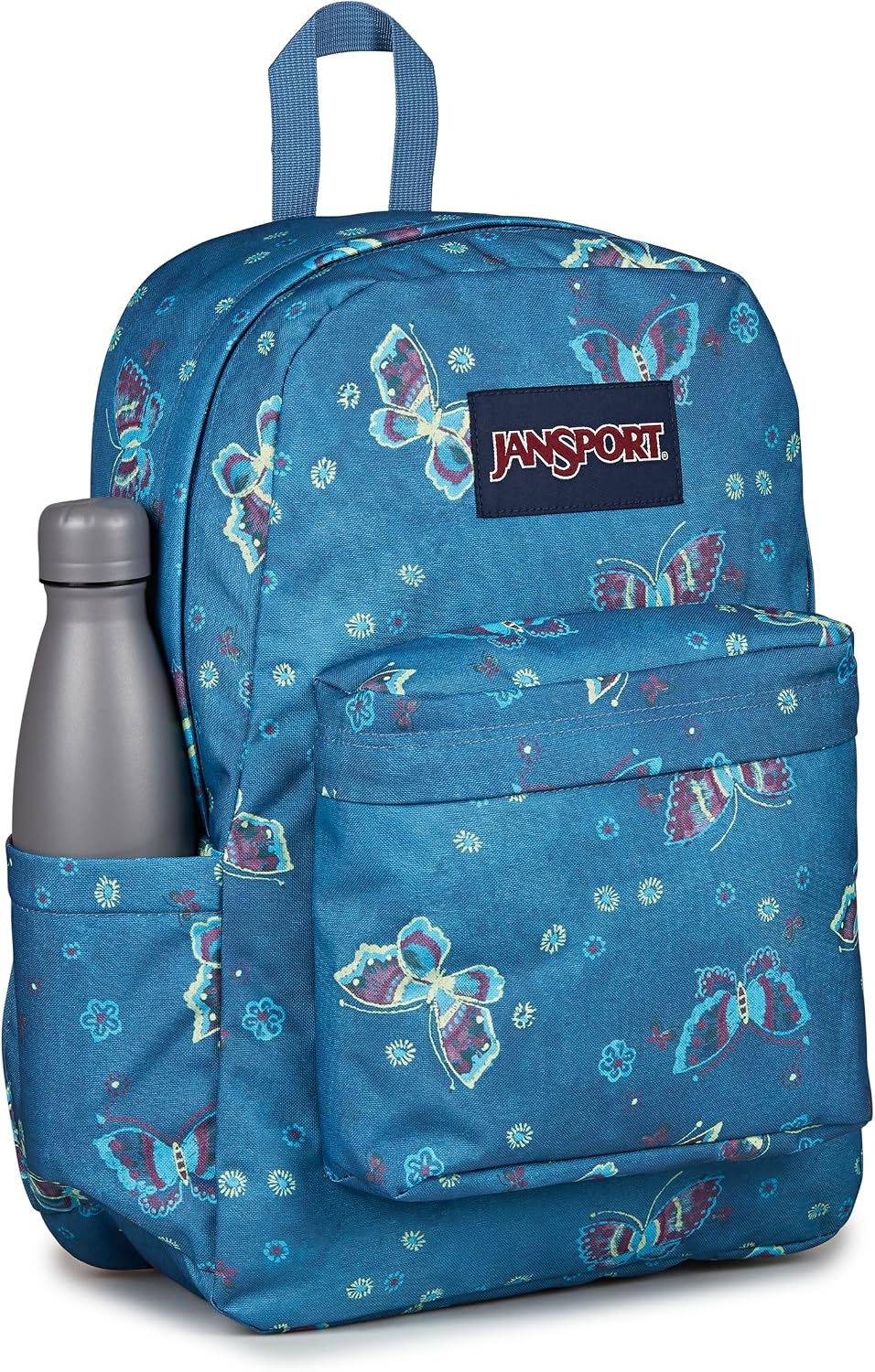 image:imageJanSport SuperBreak Plus Backpack with Padded 15inch Laptop Sleeve and Integrated Bottle Pocket Spacious and Durable Daypack for Work and Travel Butterfly BaddieButterfly Baddie