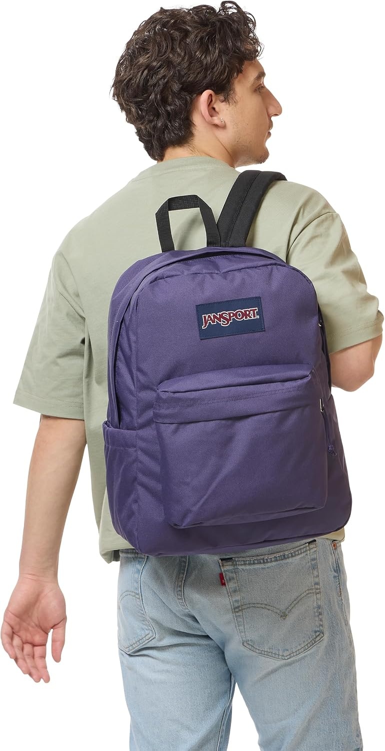 image:imageJanSport SuperBreak Plus Backpack with Padded 15inch Laptop Sleeve and Integrated Bottle Pocket Spacious and Durable Daypack for Work and Travel Butterfly BaddieAmethyst Angst