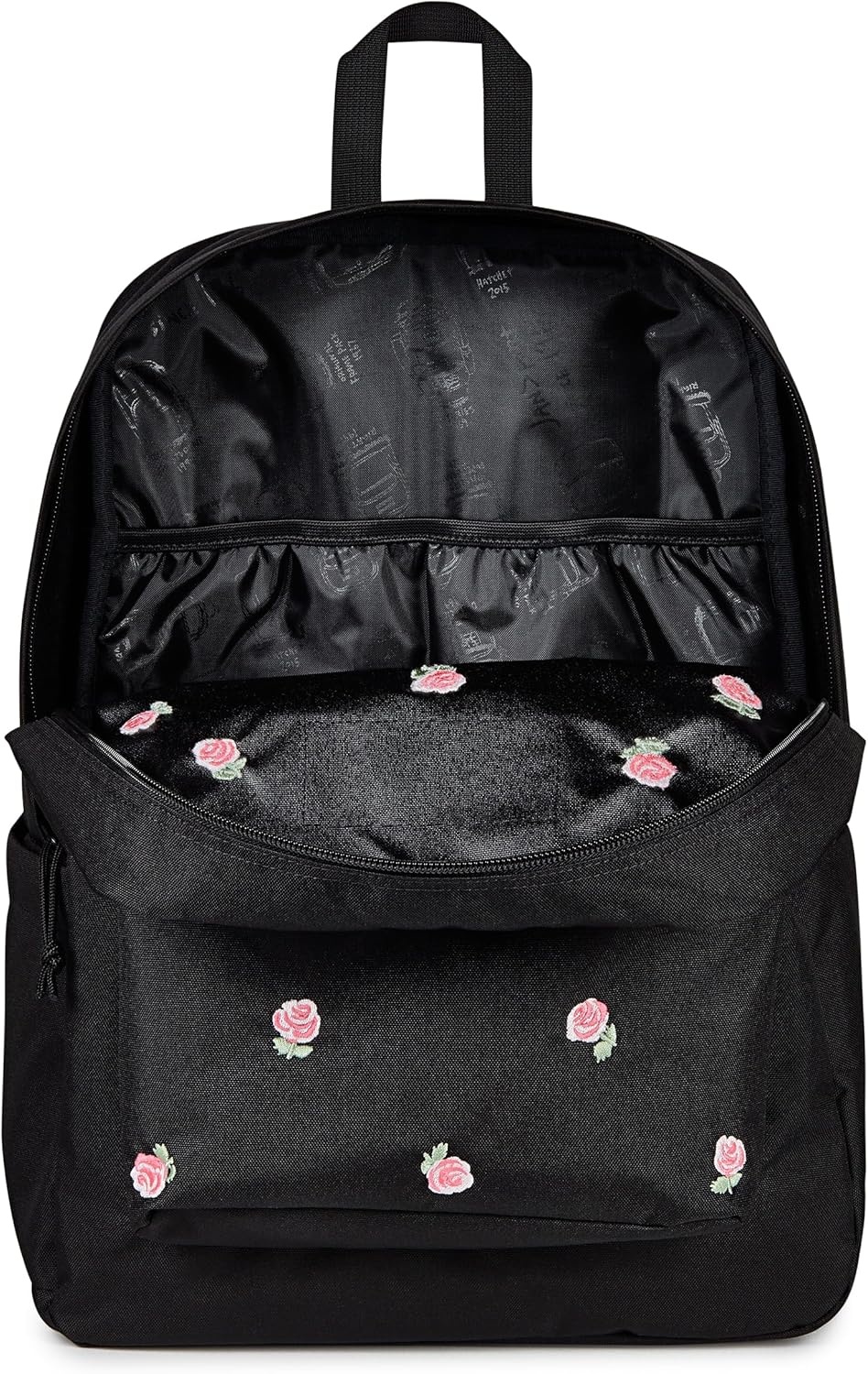 image:imageJanSport SuperBreak Plus Backpack with Padded 15inch Laptop Sleeve and Integrated Bottle Pocket Spacious and Durable Daypack for Work and Travel Butterfly BaddieJust a Rose Emb BlackPink IceGreen