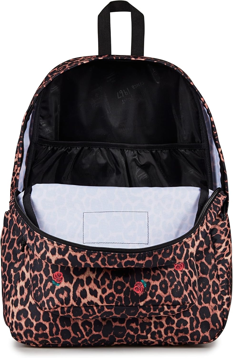 image:imageJanSport SuperBreak Plus Backpack with Padded 15inch Laptop Sleeve and Integrated Bottle Pocket Spacious and Durable Daypack for Work and Travel Butterfly BaddieLeopard Rose BrownBlackRedGreen