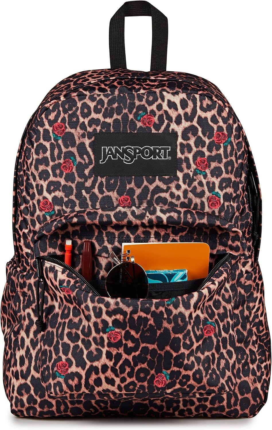 image:imageJanSport SuperBreak Plus Backpack with Padded 15inch Laptop Sleeve and Integrated Bottle Pocket Spacious and Durable Daypack for Work and Travel Butterfly BaddieLeopard Rose BrownBlackRedGreen
