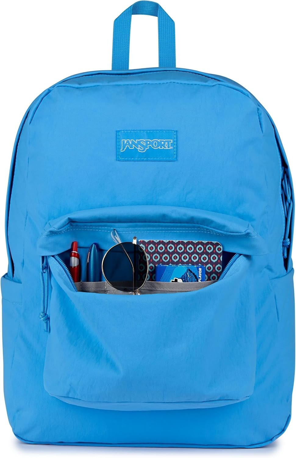 image:imageJanSport SuperBreak Plus Backpack with Padded 15inch Laptop Sleeve and Integrated Bottle Pocket Spacious and Durable Daypack for Work and Travel Butterfly BaddieAzul Blue