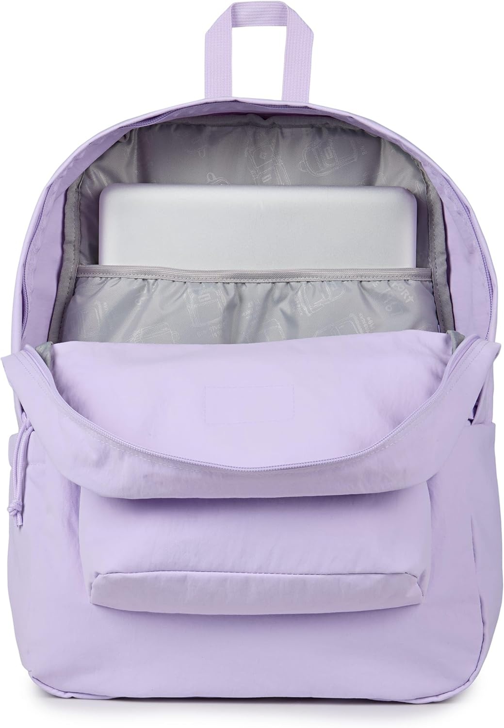image:imageJanSport SuperBreak Plus Backpack with Padded 15inch Laptop Sleeve and Integrated Bottle Pocket Spacious and Durable Daypack for Work and Travel Butterfly BaddiePastel Lilac