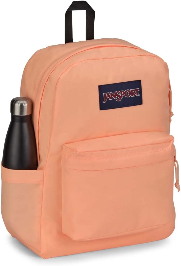 image:imageJanSport SuperBreak Plus Backpack with Padded 15inch Laptop Sleeve and Integrated Bottle Pocket Spacious and Durable Daypack for Work and Travel Pastel LilacPeach Neon