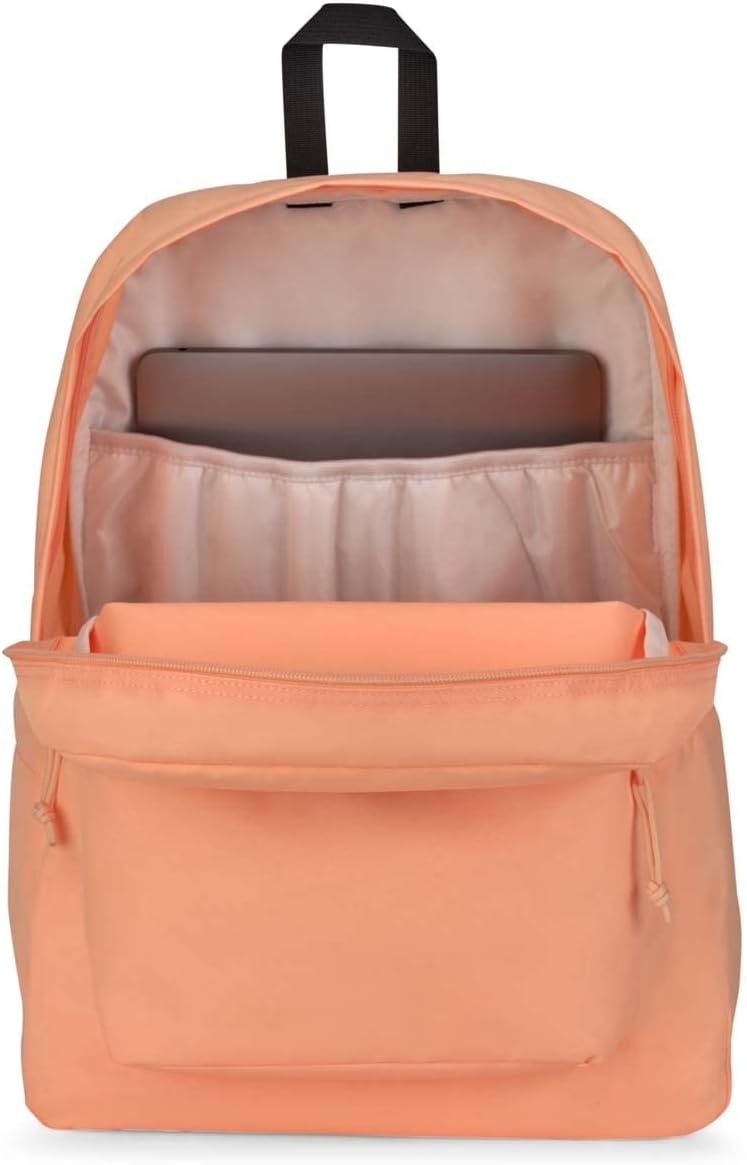 image:imageJanSport SuperBreak Plus Backpack with Padded 15inch Laptop Sleeve and Integrated Bottle Pocket Spacious and Durable Daypack for Work and Travel Pastel LilacPeach Neon