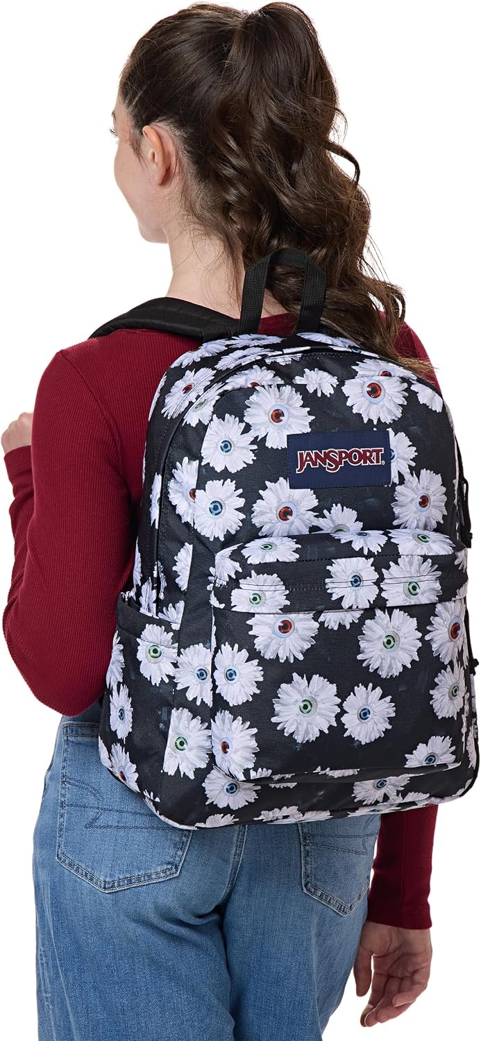 image:imageJanSport SuperBreak Plus Backpack with Padded 15inch Laptop Sleeve and Integrated Bottle Pocket Spacious and Durable Daypack for Work and Travel Pastel LilacEyeball Blossom