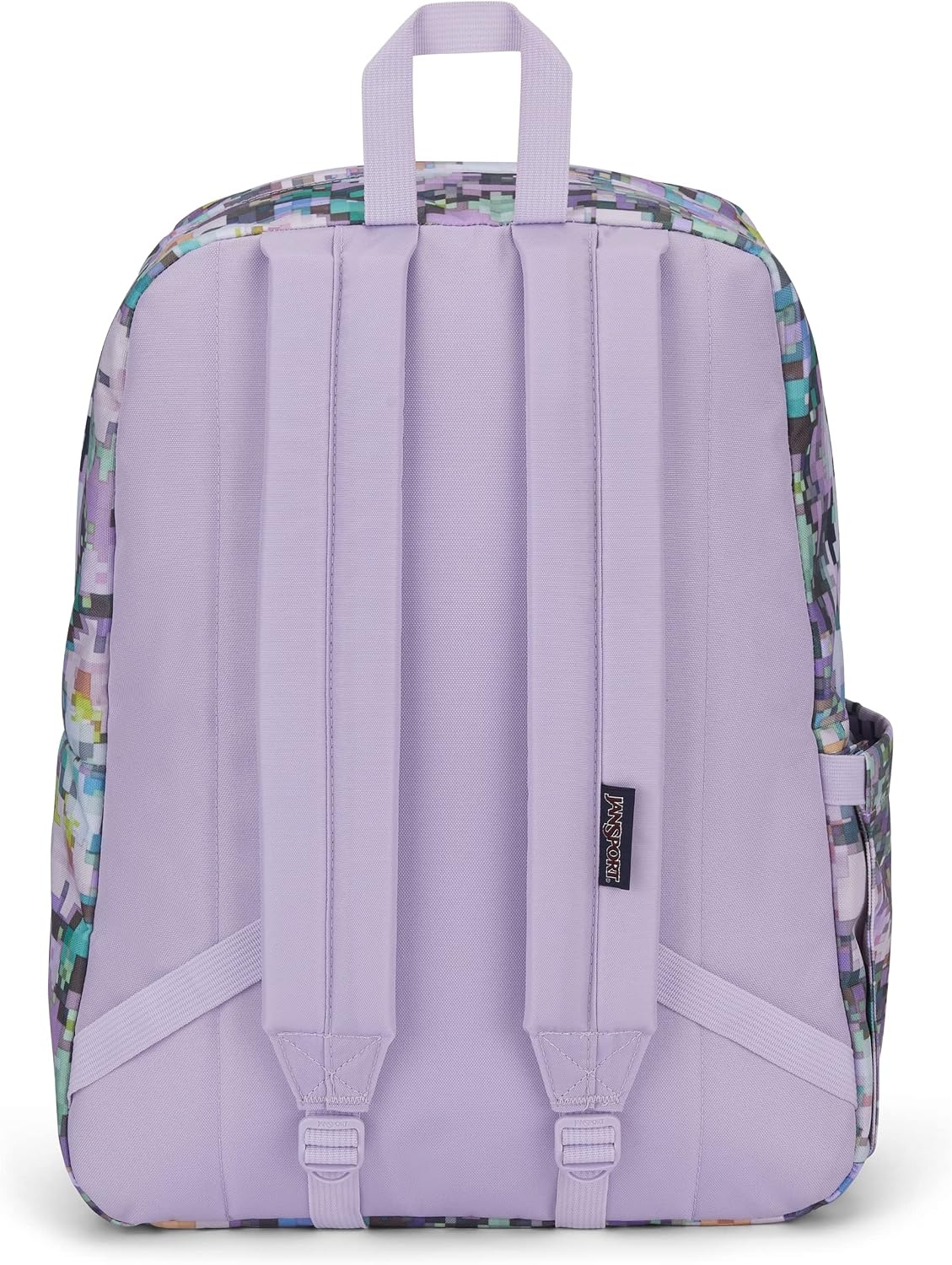 image:imageJanSport SuperBreak Plus Backpack with Padded 15inch Laptop Sleeve and Integrated Bottle Pocket Spacious and Durable Daypack for Work and Travel Pastel Lilac8 Bit Floral