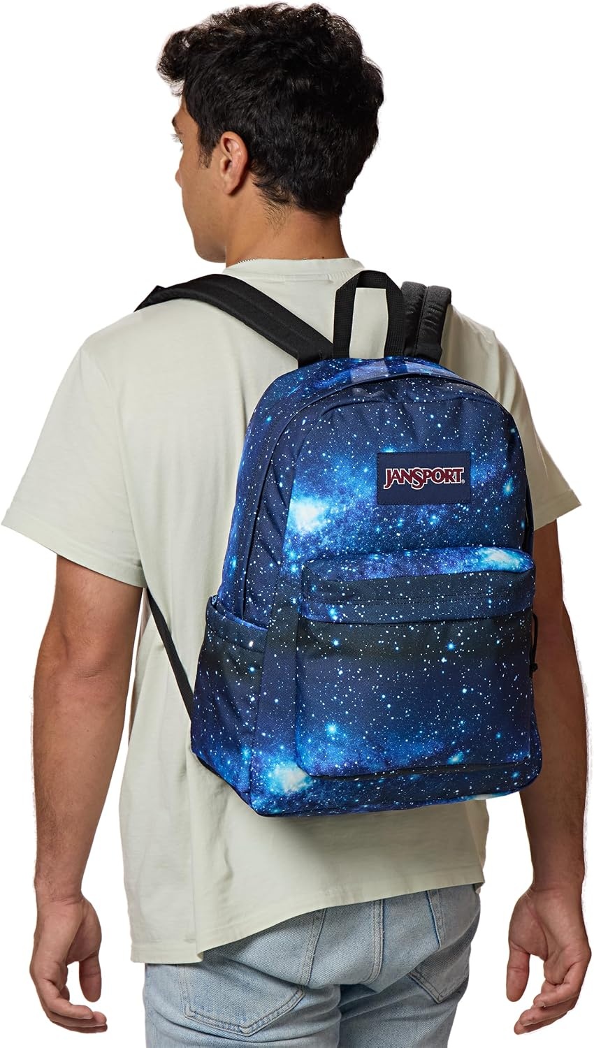 image:imageJanSport SuperBreak Plus Backpack with Padded 15inch Laptop Sleeve and Integrated Bottle Pocket Spacious and Durable Daypack for Work and Travel Pastel LilacStellar Starfield