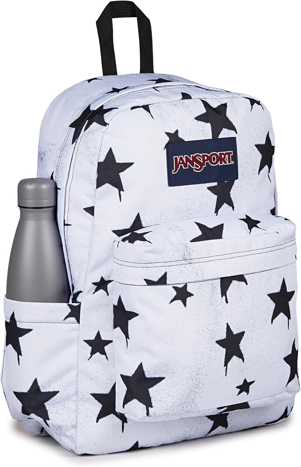 image:imageJanSport SuperBreak Plus Backpack with Padded 15inch Laptop Sleeve and Integrated Bottle Pocket Spacious and Durable Daypack for Work and Travel Pastel LilacSprayed Stars Black