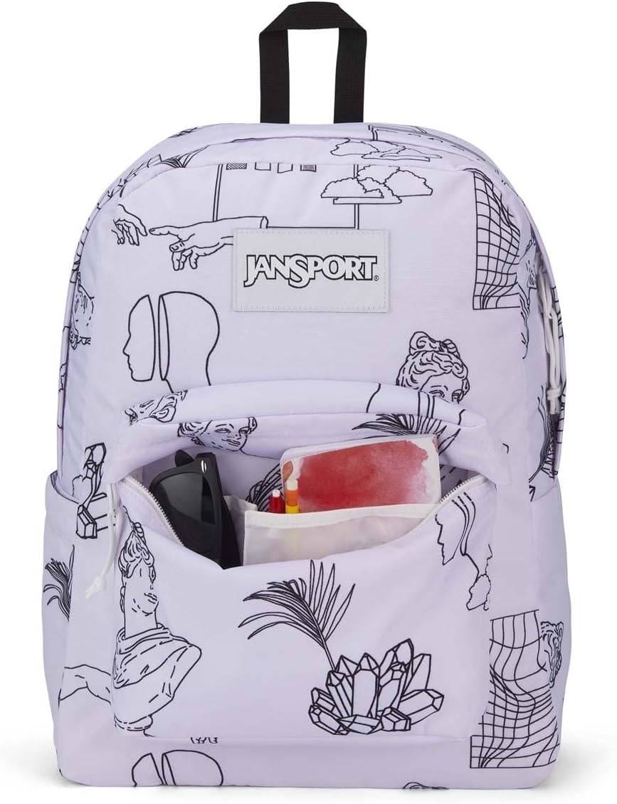 image:imageJanSport Superbreak Backpack Durable Lightweight Premium Backpack Red TapeColor Me Vaporwave