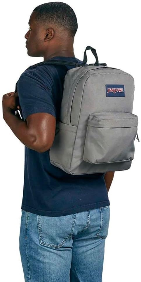 image:imageJanSport Superbreak Backpack Durable Lightweight Premium Backpack Red TapeGraphite Grey