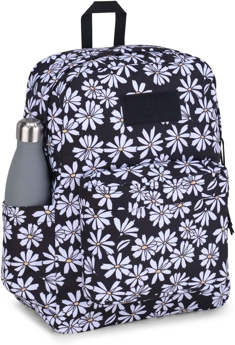 image:imageJanSport Superbreak Backpack Durable Lightweight Premium Backpack Red TapePunk Pansies Black