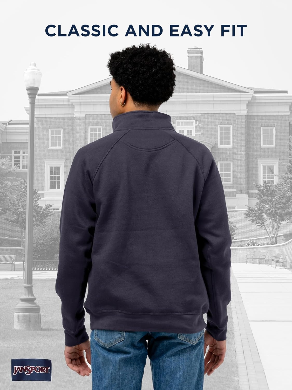 image:imageJanSport Unisex Adult NCAA Officially Licensed Rival Long Sleeve StandUp Collar Quarter Zip SweatshirtMichigan Wolverines