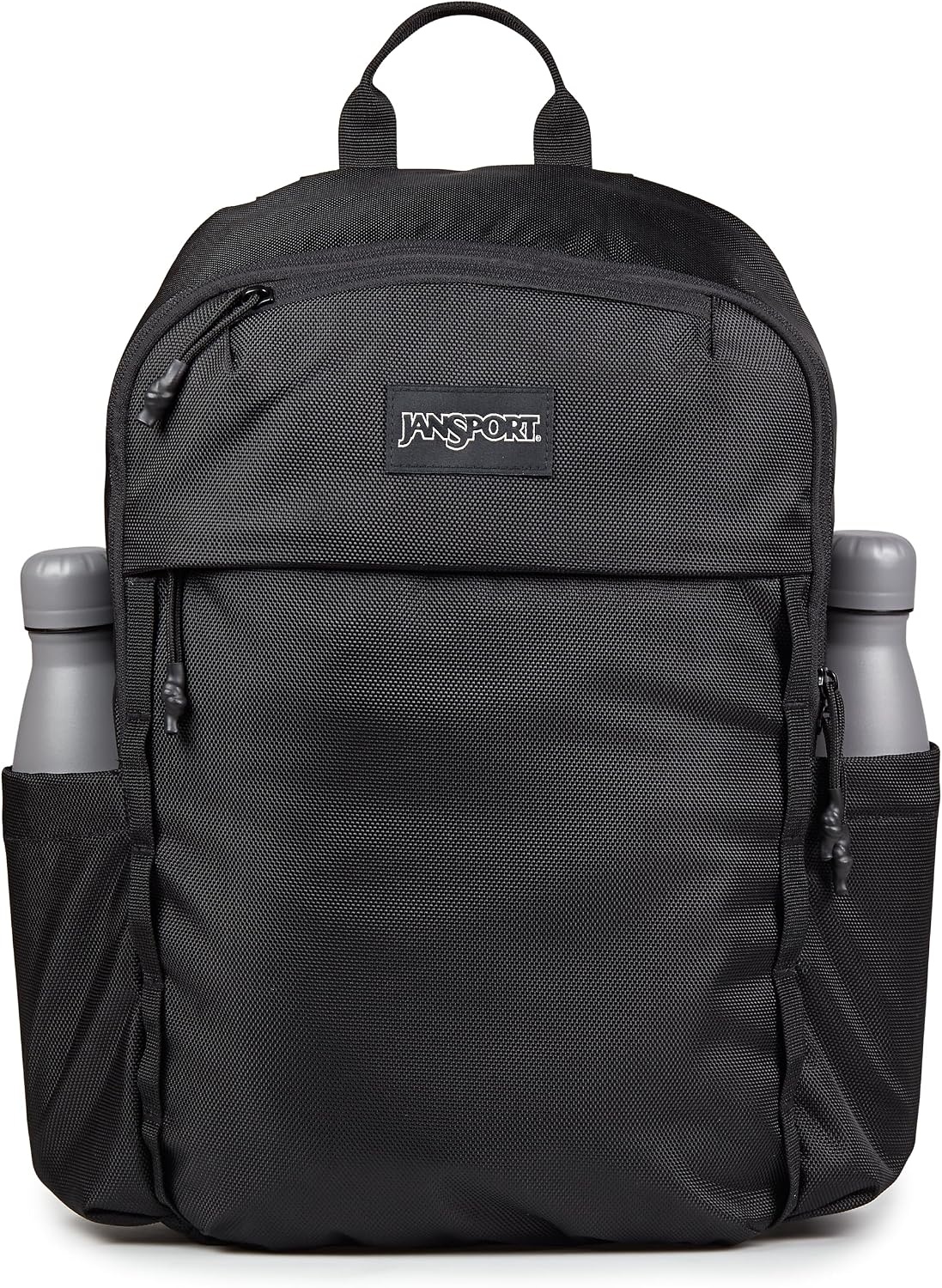 image:imageJanSport Venture Daypack Travel Pack With Large Main Compartment Padded Laptop Sleeve Dual Water Bottle Pockets and Attachment Buckles BlackBlack