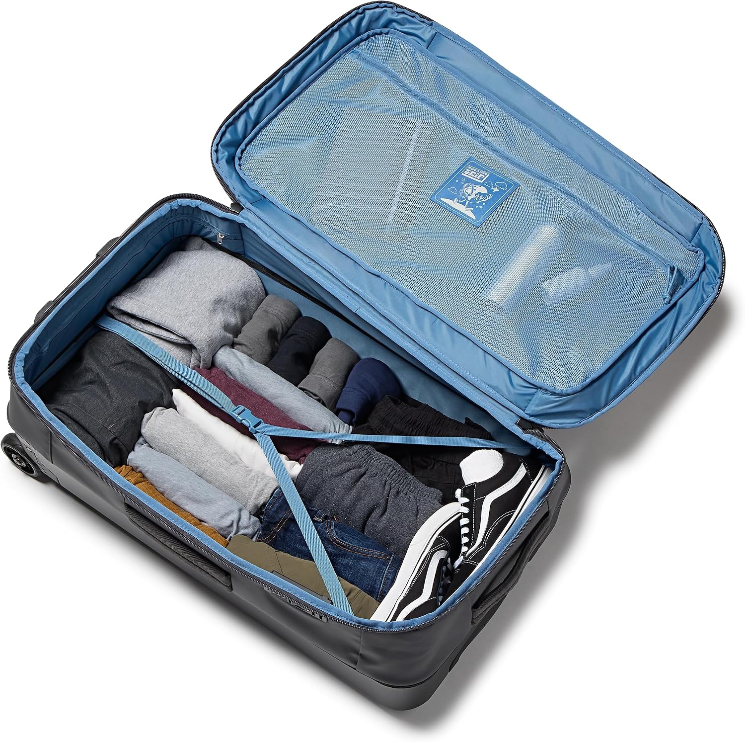 image:imageJansport Good Latitude 95L Rolling Duffel Bag Checked Bag Heavy Duty Travel Suitcase with Wheels TSA Lock amp Polycarbonate Hard Shell Bottom Smokey GritSmokey Grit