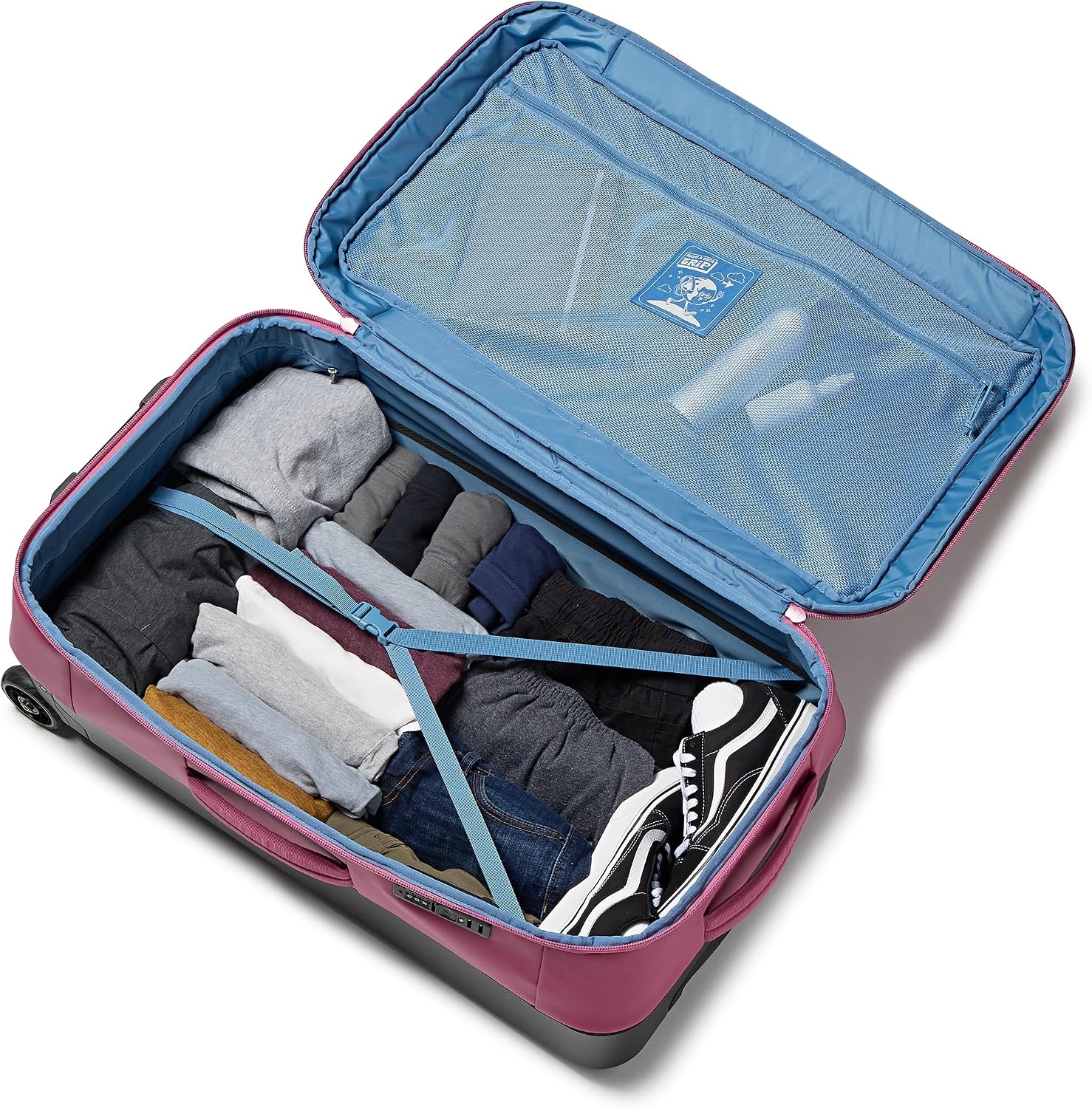image:imageJansport Good Latitude 95L Rolling Duffel Bag Checked Bag Heavy Duty Travel Suitcase with Wheels TSA Lock amp Polycarbonate Hard Shell Bottom Smokey GritMauve Haze