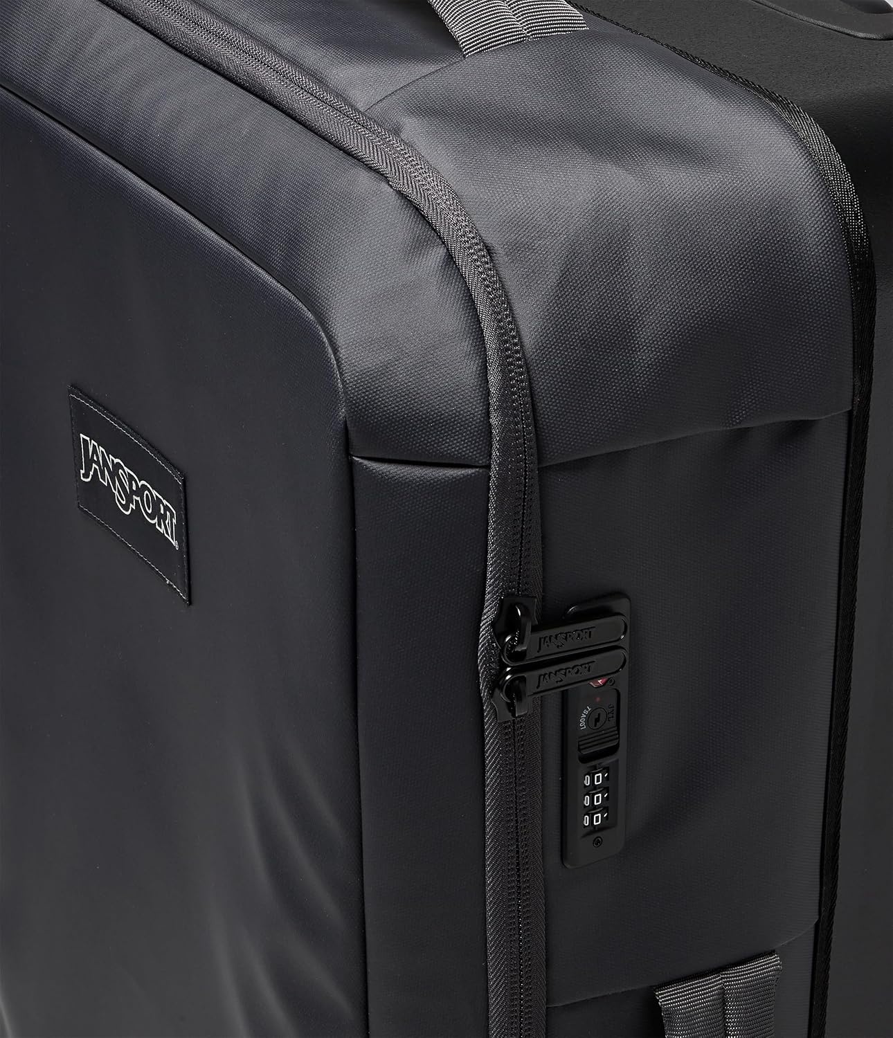 image:imageJansport Good Latitude 95L Rolling Duffel Bag Checked Bag Heavy Duty Travel Suitcase with Wheels TSA Lock amp Polycarbonate Hard Shell Bottom Smokey GritSmokey Grit