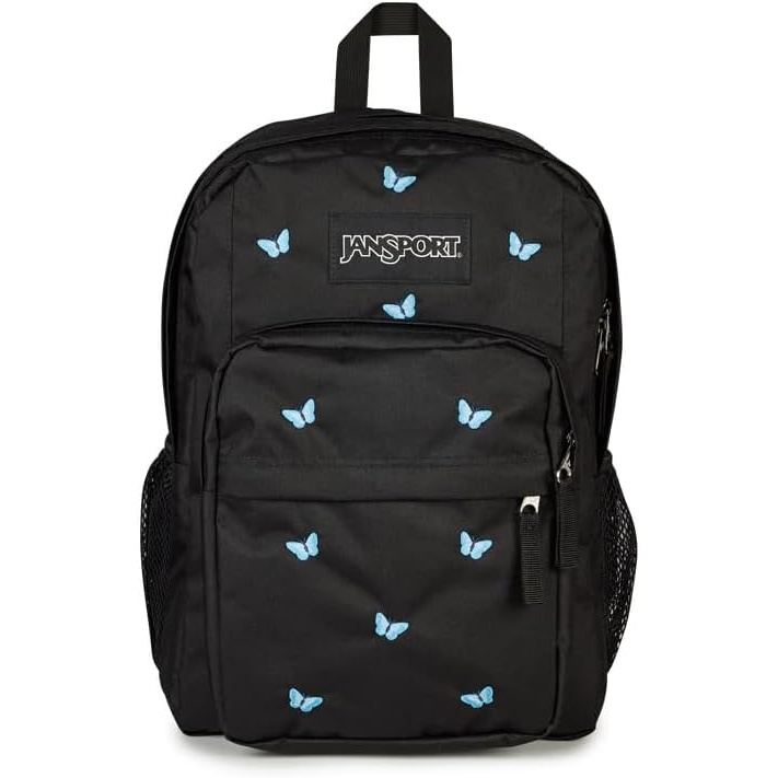 image:imageJanSport Big Plans Fx Embroidered BowsTiny Butterflies BlackMd BluLt Blu