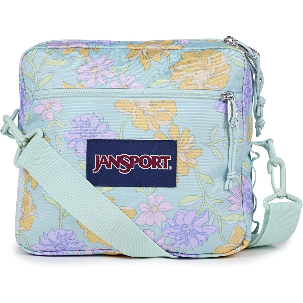 image:imageJanSport Central Adaptive Accessory Bag Wheelchair amp Walker Compatible Versatile Carry Options TuckAway Adjustable Loops SaniStash Pocket for Easy Access BlackFaded Floral Fresh Mint