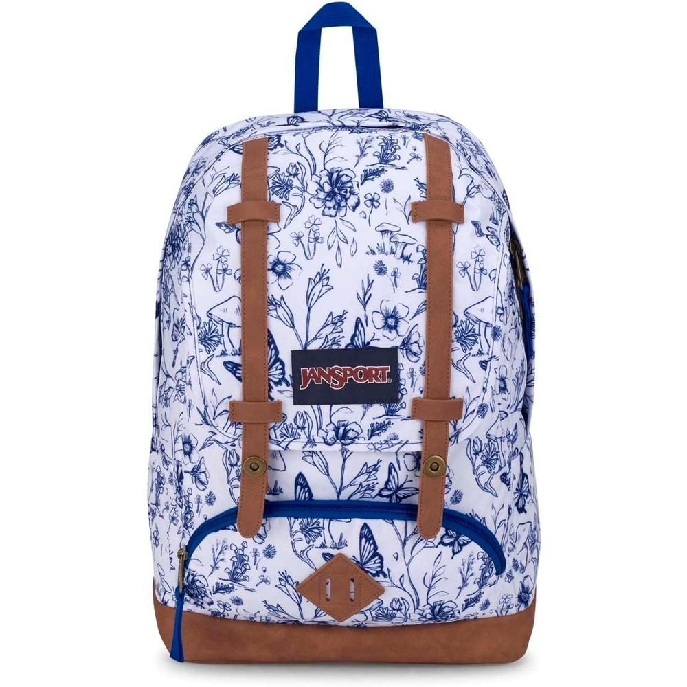 image:imageJanSport Cortlandt Laptop Backpack Navy 15 Laptop SleeveSynthetic Leather Shoulder Computer Bag with Large Compartment Padded Straps Rucksack for Men WomenForaging Finds