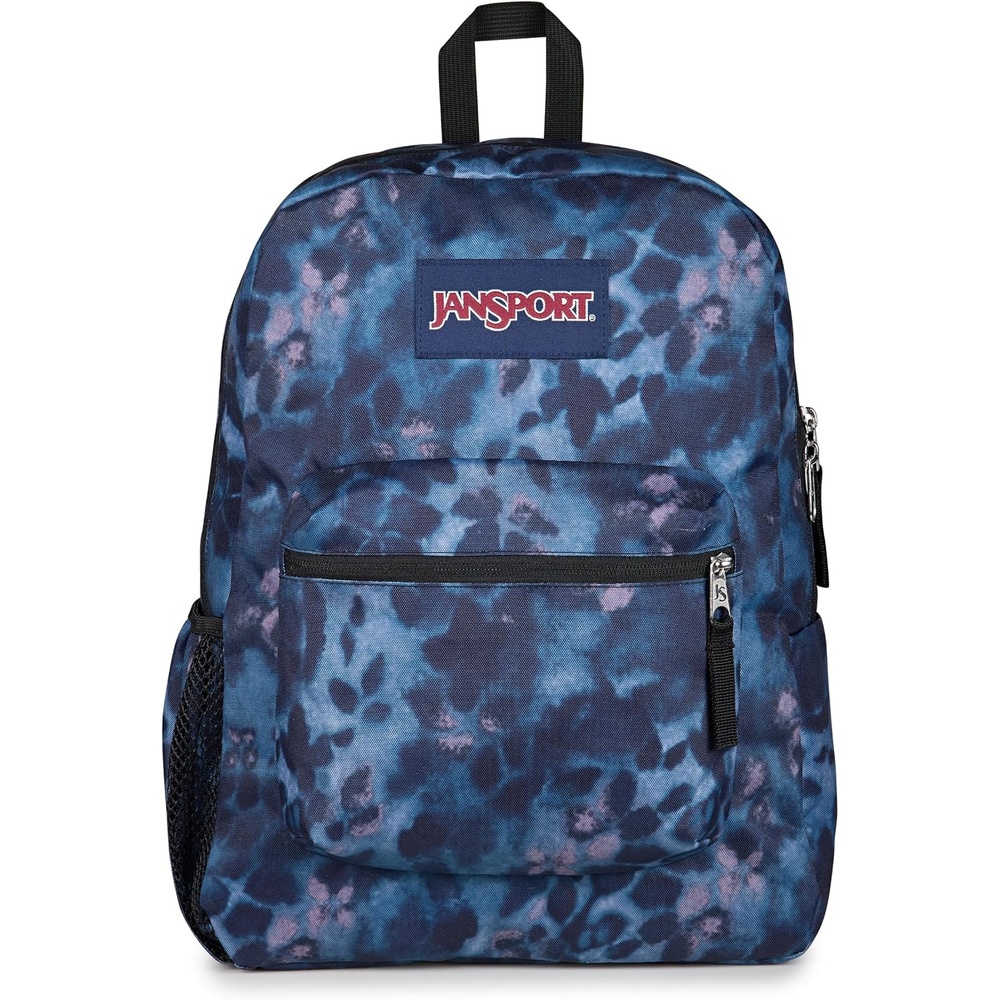 image:imageJanSport Cross Town Backpack 17 x 125 x 6 Simple Bag for Everyone with 1 Main Compartment Front Utility Pocket Premium Class Accessories BlackGhostly Florals NavyPurplePink
