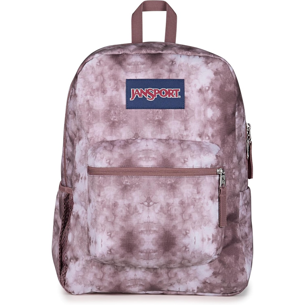 image:imageJanSport Cross Town Backpack 17 x 125 x 6  Simple Bag for Everyone with 1 Main Compartment Front Utility Pocket  Premium Class Accessories  BlackIce Dye Mahogany HazeWhite