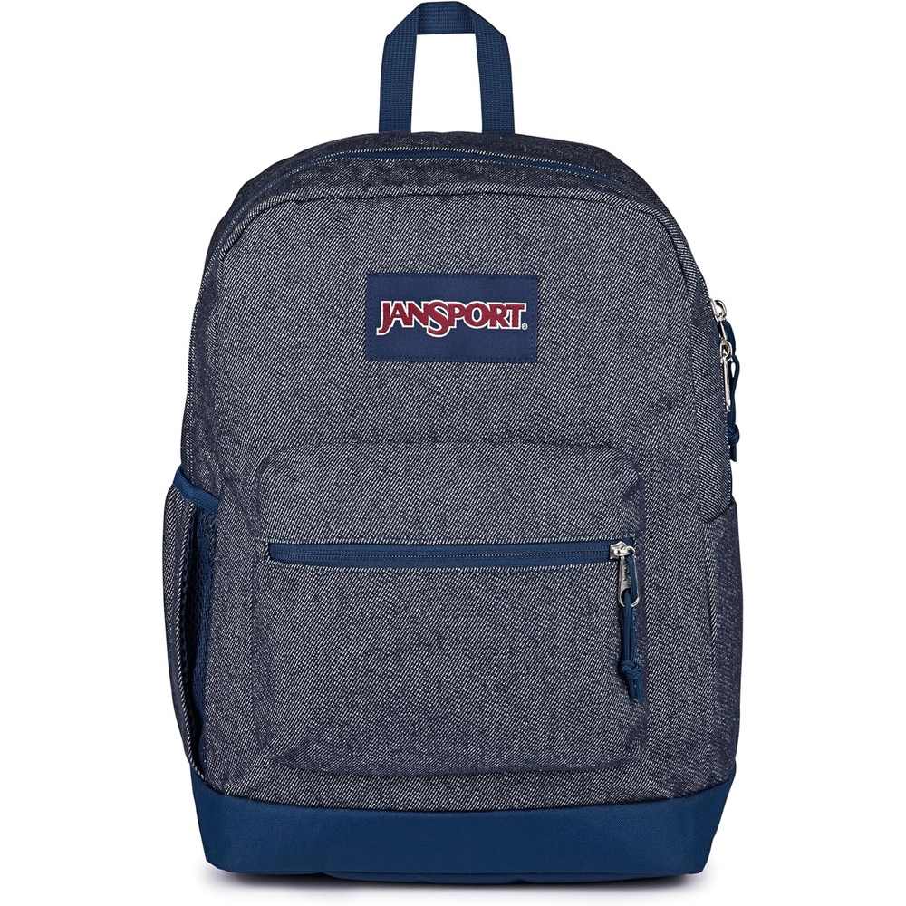 image:imageJanSport Cross Town Plus Remix Backpack Padded Back Panel Laptop Sleeve and Front Pocket Organizer Lavender Ash CorduroyIndigo Denim