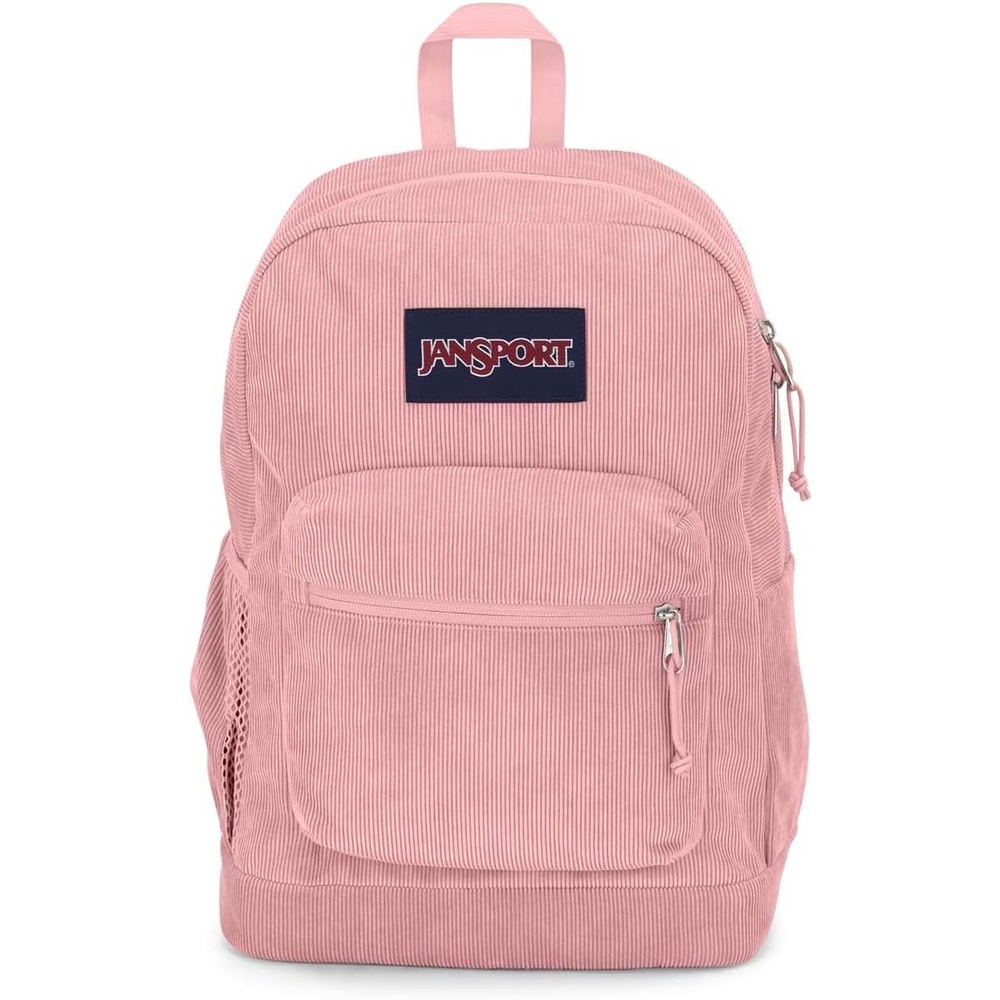 image:imageJanSport Cross Town Plus Remix Backpack Padded Back Panel Laptop Sleeve and Front Pocket Organizer Lavender Ash CorduroyMisty Rose Corduroy