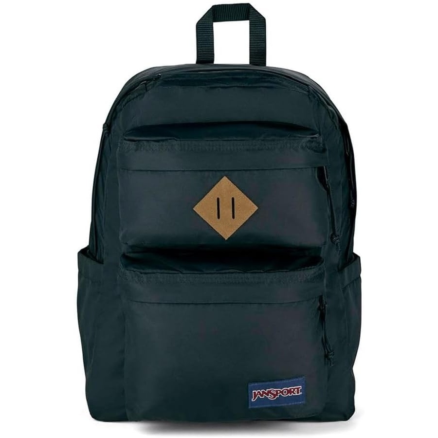 image:imageJanSport Double Break Backpack 15inch Padded Laptop Compartment Dual Water Bottle Pockets Internal Organizer Large Main Compartment BlackBlack