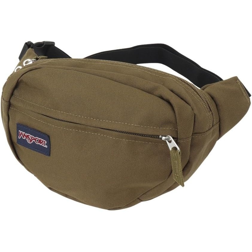 image:imageJanSport Fifth Avenue Fanny Pack Crossbody Bags for Women Men Stylish Durable Waist Bag with Adjustable Belt Main Zippered Pocket Quick Stash Pocket Travel Essentials BlackArmy Green