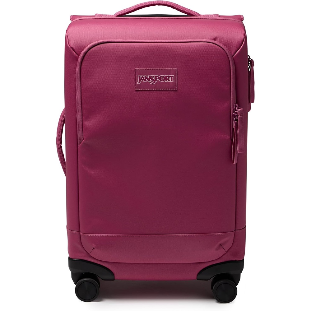 image:imageJanSport Good Latitude Carry On Spinner Suitcase 42L Water Resistant Travel Luggage with 16 Inch Laptop Sleeve Durable Lightweight Rolling Hardside Softside Carryon Bag Elemental BlueMauve Haze